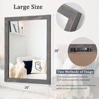 AAZZKANG Wooden Mirror Rectangle Rustic Mirrors - Image 2
