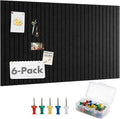 Cork Board Tiles for Wall with Push Pins, Removable 36" x 24" Slat Bulletin by Magrowill