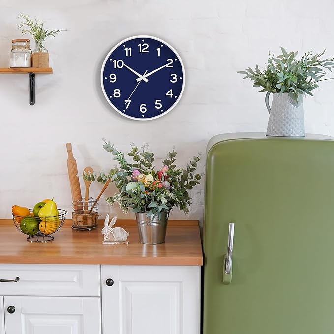 Roymnie Wall Clock, Silent Wall Clocks Battery Operated 8 Inch-Modern Non - Image 2