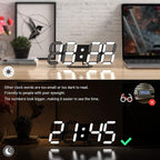 3D LED Clock Desk Alarm Clock Wall Clock - Image 2
