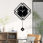 Wall Clock with Pendulum, Silent Quality Quartz Battery Operated, Modern Large - Image 6