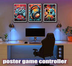 PPV 3Pcs Cool Gaming Wall Art Retro Video Game watercolor Posters Pictures - Image 2