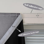AJAZZ 100% Blackout Shades Window Cover Self Adhesive Curtains Sticky Curtain - Image 6