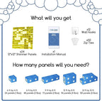COKAOBE Gold Shimmer Wall Backdrop, 24 Panels Square Sequin Shimmer Backdrop - Image 2