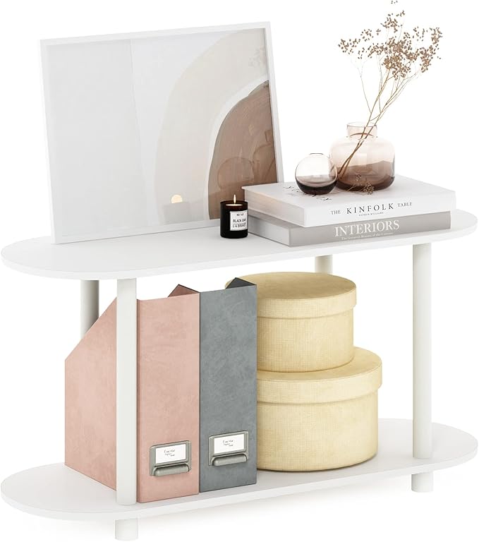 Furinno Turn-N-Tube No Tools Modern Oval Side Table by Furinno-FitsYourSpaceFitsYourBudget