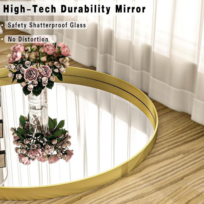 30 inch Round Bathroom Mirror, Living Room, Hanging or Leaning - Image 3