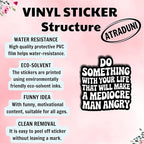 (3Pcs) Do Something with Your Life That Will Make A Mediocre Man Angry Stickers Feminist Empowerment Quote Motivational Gifts Waterproof Vinyl Decals for Laptop Water Bottle Size 3" x 2.5"