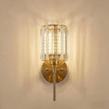 Gold Crystal Wall Sconce Battery Operated and Rechargeable Wall Light by Unknown