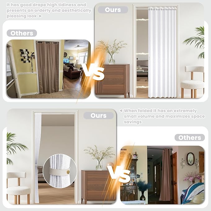 AJAZZ Blackout Accordion Doors Curtain - Image 4