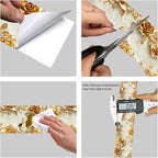 HOMETITUTE Wallpaper Border Peel and Stick Baroque Gold Texture Decorative Wall - Image 8