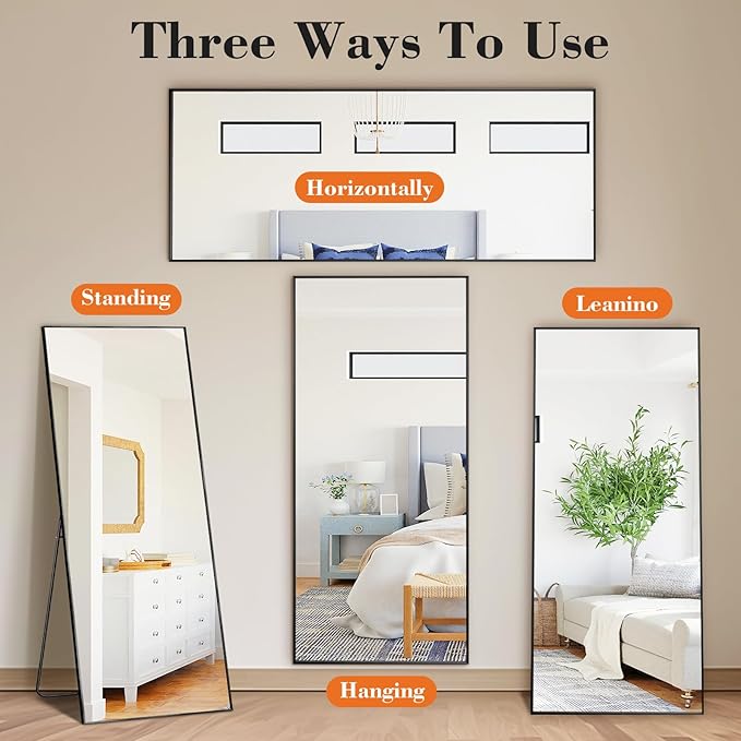 Mirror Full Length, Upgraded 21"x64" Body Wall Mirrors - Image 3