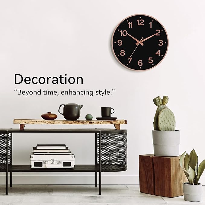 Roymnie Wall Clock, Silent Wall Clocks Battery Operated 8 Inch-Modern Non - Image 6