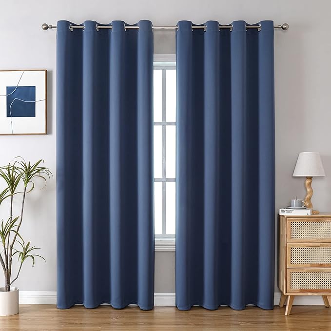 ChrisDowa Blackout Curtains 120 Inches Long 2 Panels Set by ChrisDowa