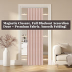 AJAZZ 100% Blackout Accordion Doors Interior Magnetic Door Curtain Pleated Door - Image 7