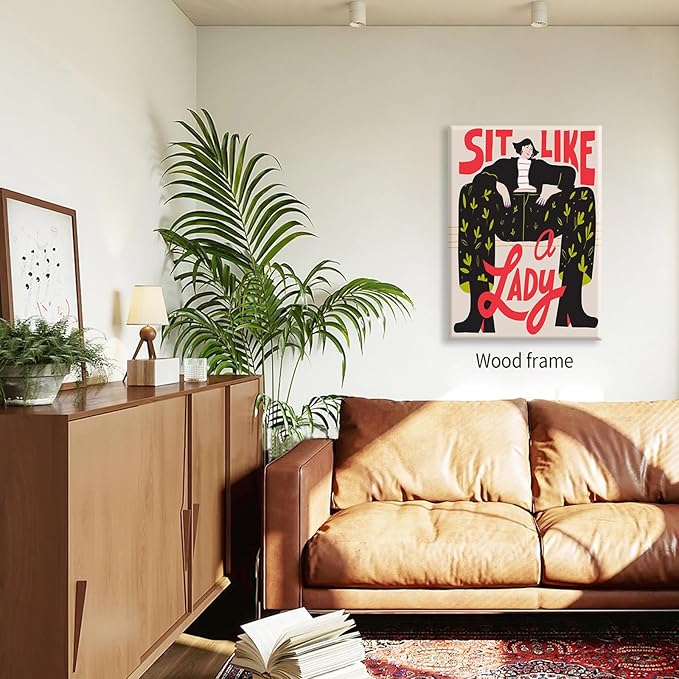 Funky Feminist Wall Art Vintage Trendy Equal Rights Canvas Poster 16x24 inch - Image 3