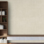 SHUFA Gray Beige Cotton-Like Textured Grasscloth Wallpaper Matte Thick Real - Image 8