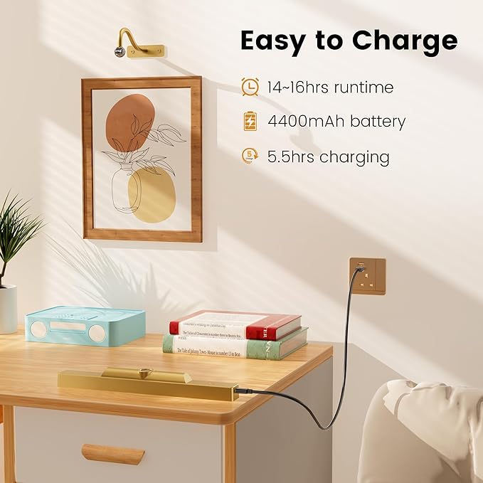 Wireless Picture Lights 12'', 2 Pack 4400mAh Battery Poerered Cordless Wall - Image 5