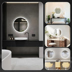 NEWBULIG 28 Inch Round LED Bathroom Wall Mirror - Image 7