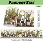 Farmhouse Wallpaper Border Wall Border Trim Peel and Stick 19.7 x 4 Inch Cattle - Image 2