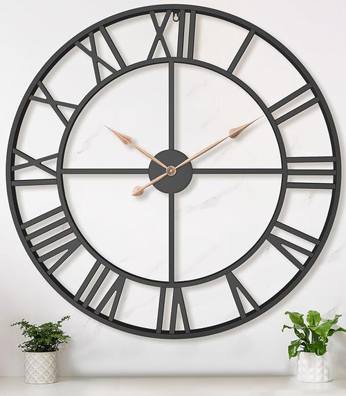 36 Inch Extra Oversized Large Giant Modern Decorative Wall Clock, Vintage by Pytha+Sight
