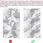 Chejiaye 10pcs Marble Peel and Stick Backsplash Waterproof Washroom Wall Panels - Image 6