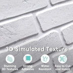 Commomy 3D Peel and Stick Brick, Ultralight Thin PVC Faux Brick Wall Panels - Image 2