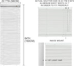 YIIBAII Mini Blinds Suitable for 22.5" W x 64" H Windows 1" Aluminum Horizontal - Image 6