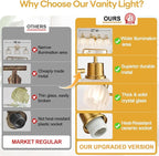4-Light Bathroom Light Fixtures, Vintage Bathroom Vanity Lighting Fixtures Over - Image 2