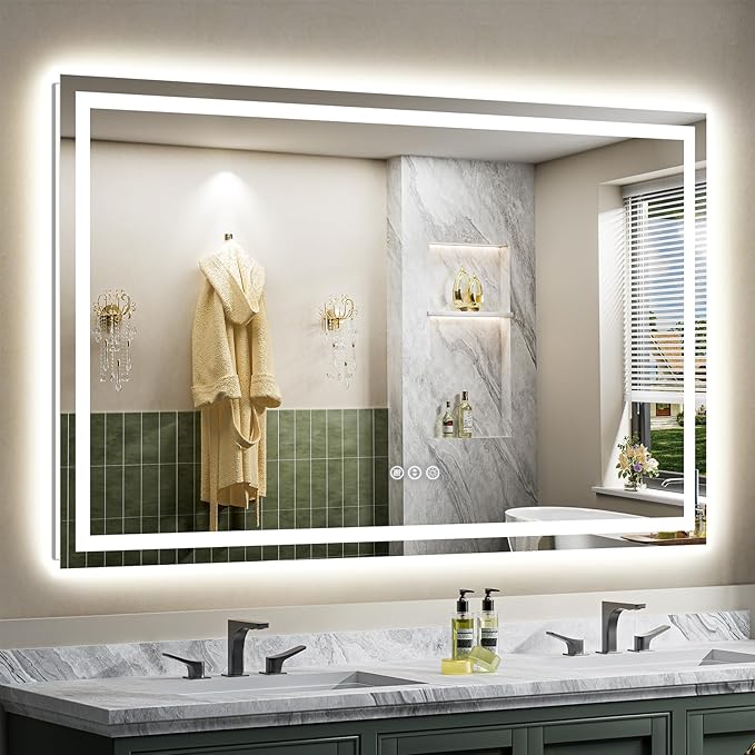 Briivue 68x38 Inch LED Bathroom Mirror by Briivuemodernmirrors