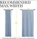 NICETOWN Blackout Curtains for Living Curtains, Vintage Blue, 1 Pair, 34-inch W - Image 5
