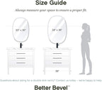 Better Bevel 20" x 30" Frameless Oblong Oval Mirror | 1" Beveled Edge | - Image 6