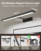 EZVALO Picture Light for Wall, 4800mAh Rechargeable Wireless Remote Battery - Image 5