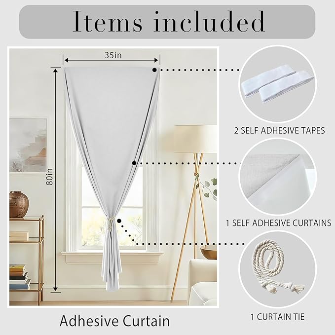Self-Adhesive Total 100% Blackout Window Treatment - Image 6