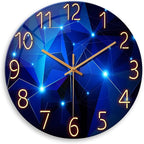 Big Wall Clock for Living Room Decor Blue Decorative Wall Clocks Battery by Constantplanet%E6%97%97%E8%88%B0%E5%BA%97