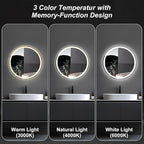 Sweetcrispy 24-Inch Round LED Bathroom Backlit Mirror - Image 5
