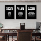 Framed Canvas Wall Art Success Quote, Office Wall Art, Positive Motivational - Image 8