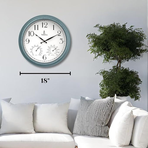 18 inch Outdoor Clocks for Patio Large Waterproof - Image 2