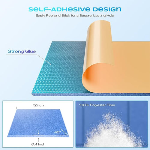 22 Pack Self-Adhesive Acoustic Panels, Soundproof Wall Panels - Image 2