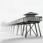 Framed Black and White Beach Wall Art, 4 Piece Coastal Photography Canvas - Image 6