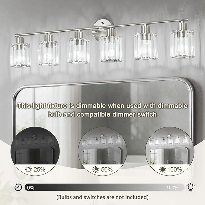 Crystal Bathroom Light Fixtures, Bathroom Lighting Fixtures Over Mirror - Image 8