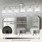 Crystal Bathroom Light Fixtures, Bathroom Lighting Fixtures Over Mirror - Image 8