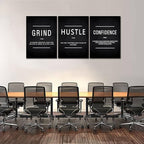 KAWAHONE Motivational Success Canvas Wall Art, Grind Hustle Confidence Wall - Image 2