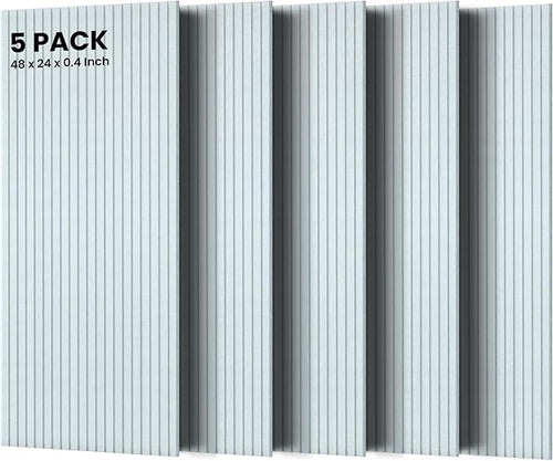 5 Pack Acoustic Panels, 47.2 x 23.6 x 0.35 Inch Sound Proof Panels by TO-TH