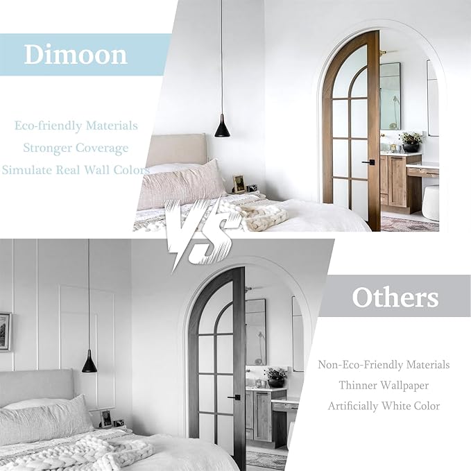Dimoon 787''x17.7'' Peel and Stick Wallpaper White Contact Paper - Image 7