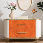 17.5"x317" Crushed Orange Velvet Peel and Stick Wallpaper Orange Wallpaper Self - Image 5
