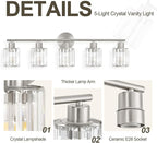 Crystal Bathroom Light Fixtures, Bathroom Lighting Fixtures Over Mirror - Image 4