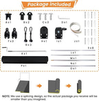 7'W x 6'H Black Patio Shades Roll up Outdoor Roller Shade Crank Wand Blind - Image 8