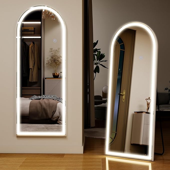 Koonmi Full Length Mirror with LED Lights 56"x20" - Image 2