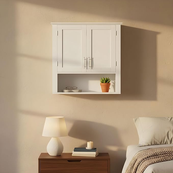 SUPER DEAL Bathroom Wall Cabinet Over The Toilet, Wall Mount Storage Medicine - Image 8