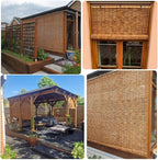 Outdoor Bamboo Roller Blinds, Retro Breathable Reed Shades - Image 3